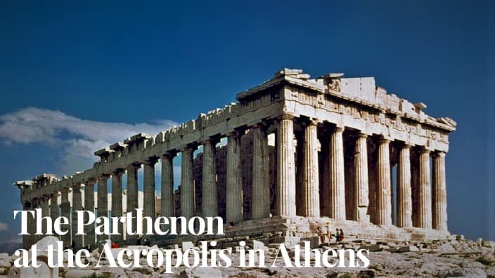 The Parthenon at the Acropolis in Athens