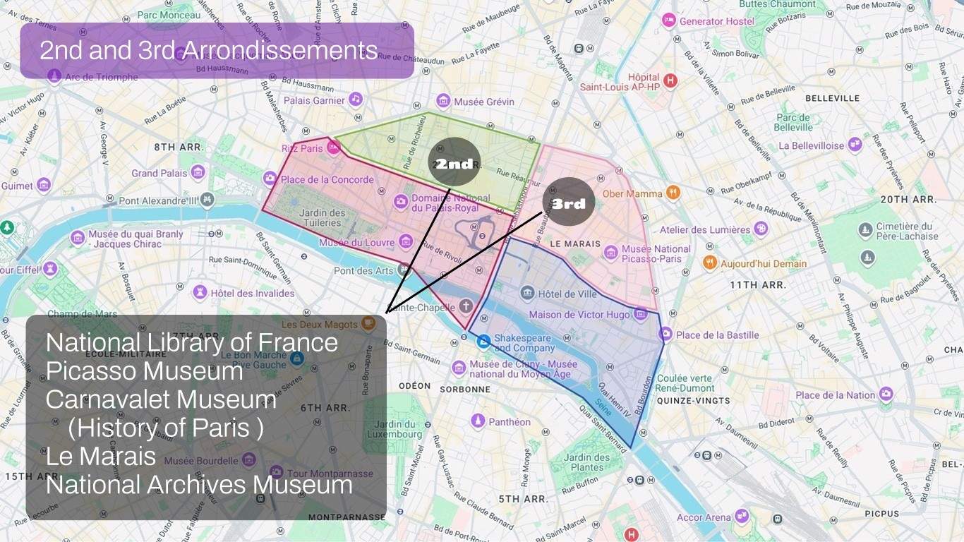 21b Paris Map Sector Central 2nd and 3rd Arr