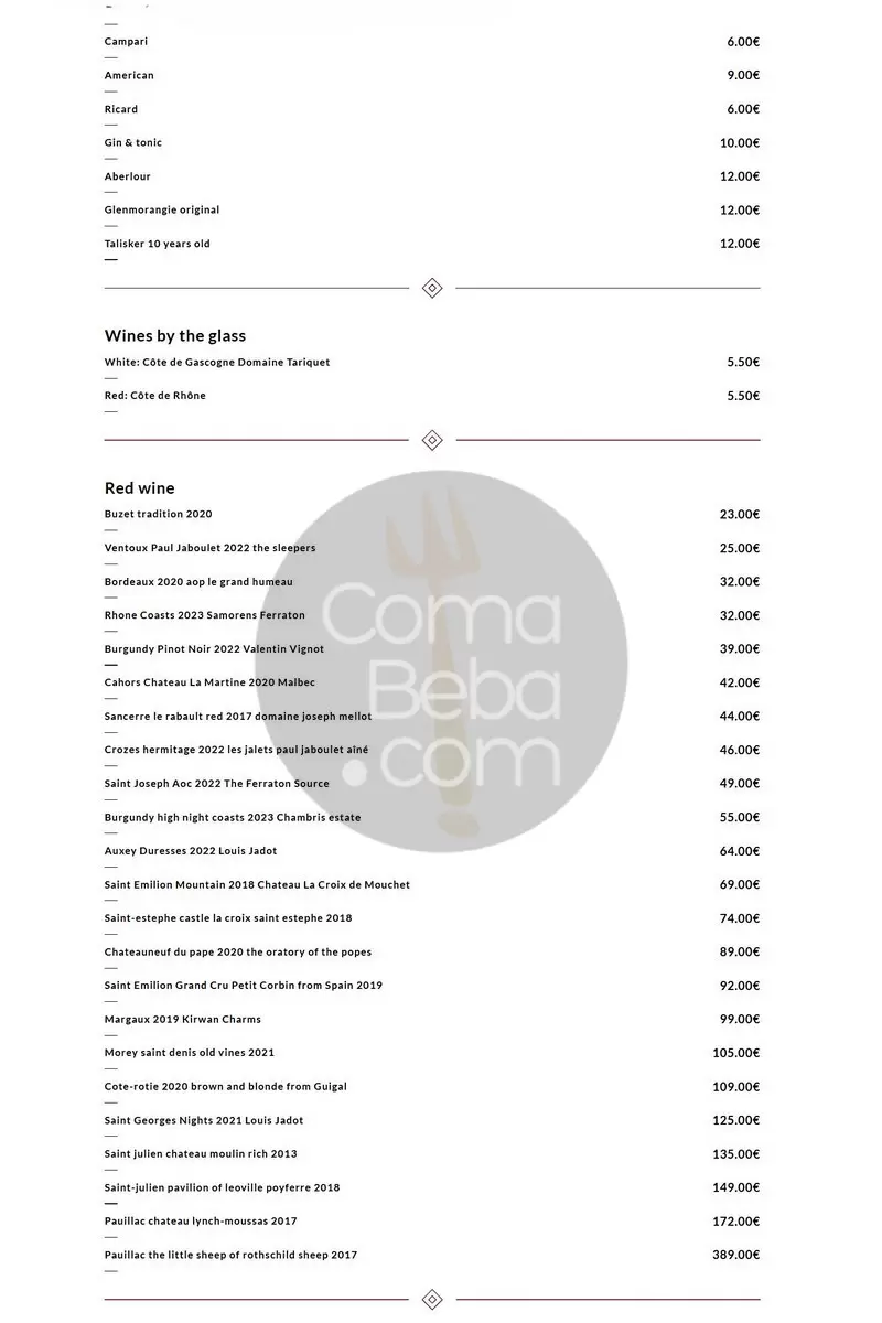 Bistrot de l’Oulette – Paris – Menu p3