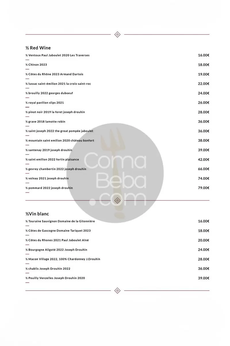 Bistrot de l’Oulette – Paris – Menu p4
