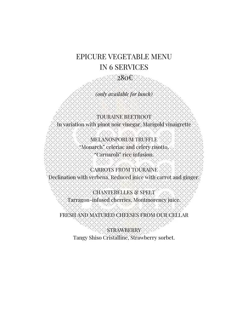 Epicure – Paris – Menu p3