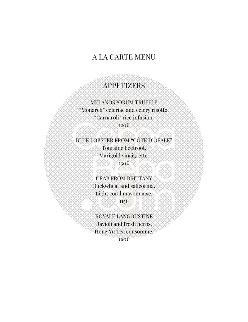 Epicure – Paris – Menu p5