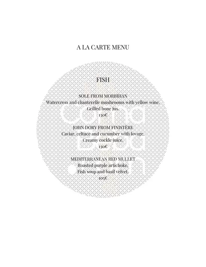 Epicure – Paris – Menu p7
