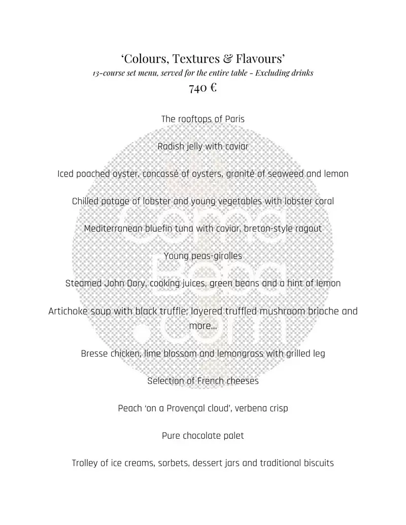 Restaurant Guy Savoy – Paris – Menu p1