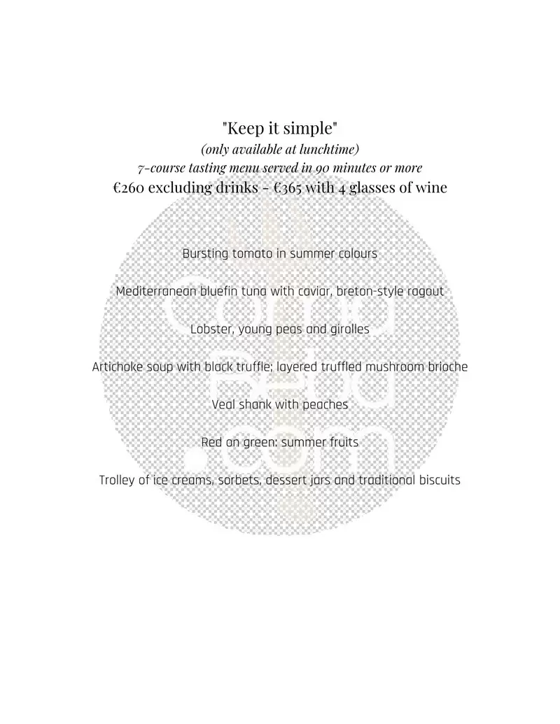Restaurant Guy Savoy – Paris – Menu p2