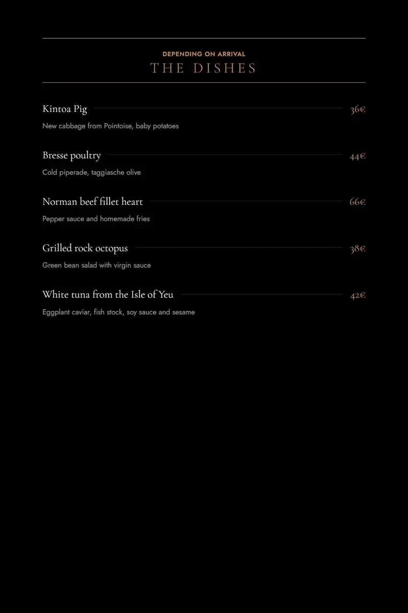 Le Bon Georges – Paris – Menu p2