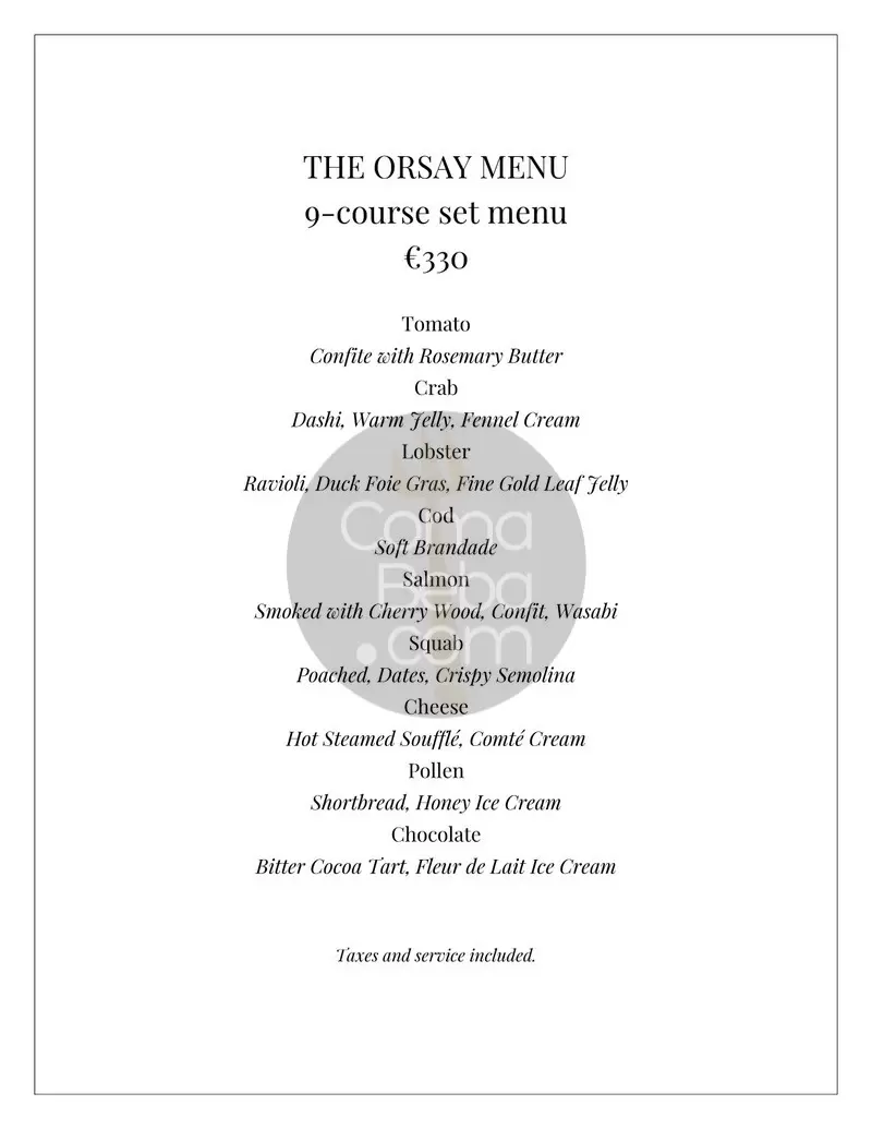 Le Pré Catelan – Paris – Menu p2