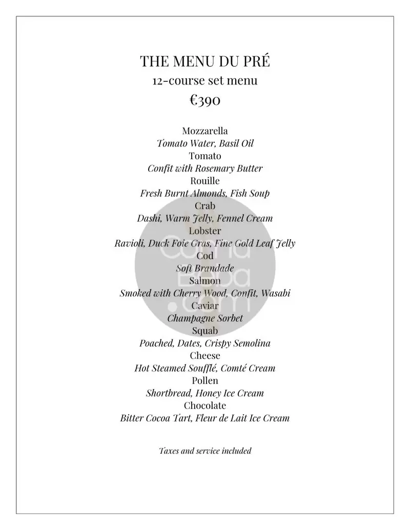 Le Pré Catelan – Paris – Menu p3