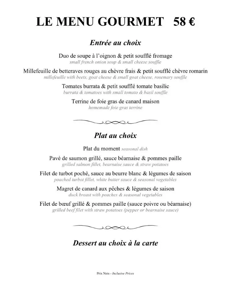 Le Soufflé – Paris – Menu p4