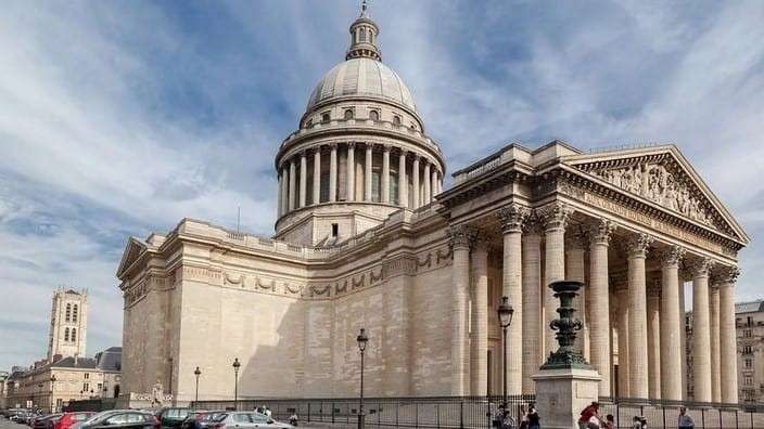 The Pantheon is top tourist attraction in the left bank - near Latin Quarter
